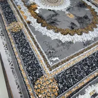 فرش ۱۲و۶و۹متری طوسی طلایی
