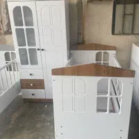 تخت کودک کلبه|تخت و سرویس خواب|چهاردانگه (تهران), |دیوار