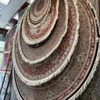 فرش گرد ماشینی نادر تبریز طرح ماهی 3 متری