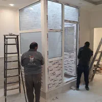 توری پلیسه درب و پنجره دو جداره یو پی وی سی upvc
