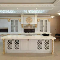 کابینت ممبران اماده سفید طلایی