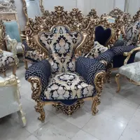 مبل استیل سلطنتی مصری زنگوله چوب گردو|مبلمان خانگی و میز عسلی|رباط‌کریم, |دیوار