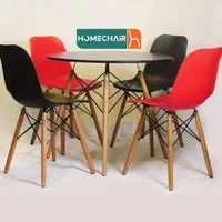 میز و صندلی فایبرگلاس پایه چوبی میزوصندلیfiber|میز و صندلی غذاخوری|اردبیل, |دیوار