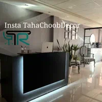 کانتر منشی اداری ام دی اف سفید مشکی زرد نیمست|مبلمان اداری|کرج, برغان|دیوار