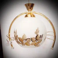 آکبند لوستر تک شعله طلایی