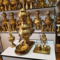سماور ذغالی ۱۴ پارچه برنجی گازی زغالی سماوری منقل|سماور، چای‌ساز، قهوه‌ساز|اهواز, زرگان|دیوار
