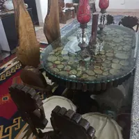 میز نهارخوری با  پوست چرم اصل|میز و صندلی غذاخوری|کوهدشت, |دیوار