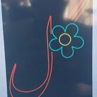 تابلو ال ای دی نئون بال فرشته گل