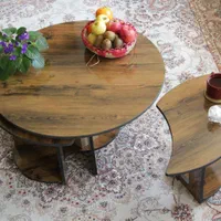 میزهای عسلی رنگ آنتیک با طرح چوب
