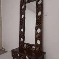 آینه کنسول مدل گره چینی چوب روسی تک و عمده|بوفه، ویترین، کنسول|شیراز, وزیرآباد|دیوار