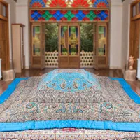 لحاف کرسی طرح یلدا قرمز مدل پشتی تخت سنتی|رختخواب، بالش، پتو|تهران, مینای جنوبی|دیوار