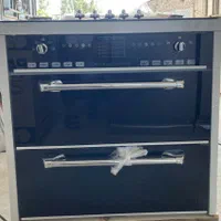 اجاق گاز پنج 5 شعله شیشه نشکن طرح فر|اجاق گاز و لوازم برقی پختوپز|قرچک, فردیس|دیوار