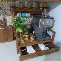 استند شیک اسپرسو با کشو و آویز فنجان|آب‌چکان و نظم‌دهنده ظروف|شیراز, شیخ علی چوپان|دیوار