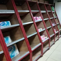 کتابخانه استند فروشگاه شاسی آهنی طبقات ام دی اف|کتابخانه، شلف، قفسه‌های دیواری|تهران, جنت‌آباد شمالی|دیوار