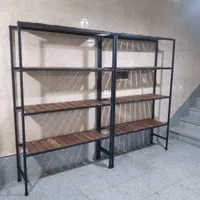 قفسه چوبی رگال لباس طراحی و ساخت رگال