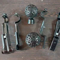 چوب پرده پانچ مشکی مات و براق