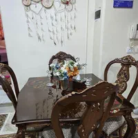 مبل چوبی ۷ نفره  و میز ناهارخوری خوری ۴ نفره|مبلمان خانگی و میز عسلی|تهران, مینای جنوبی|دیوار