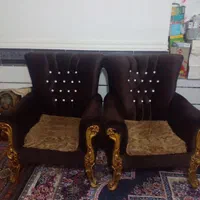 مبلمان هفت نفرباجلومبلی وچهار عددچهار پایه پزیرایی|مبلمان خانگی و میز عسلی|دهدشت, |دیوار
