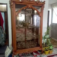 گنجه تمام چوب منبت کار دست|بوفه، ویترین، کنسول|مشهد, طبرسی شمالی|دیوار