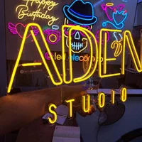 تابلو ال ای دی نئون نیون سیلیکونی شفاف شیشه ای