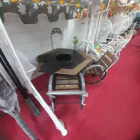 میز و صندلی باغی. مبلمان ویلایی. مدل آتشدان ۶ضلعی|میز و صندلی غذاخوری|خمینی‌شهر, |دیوار