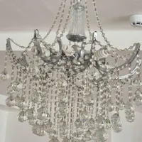 لوستر بزرگ ۸ شاخه کریستال
