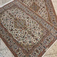 جفت قالیچه دستباف شادسر کاشان کرک مارکدار لچک‌ترنج|فرش|تهران, بازار|دیوار
