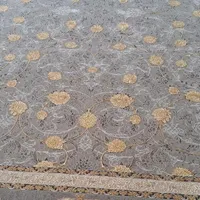 یکجفت فرش دوازده متری طلاکوب گل برجسته ۱۲۰۰شانه