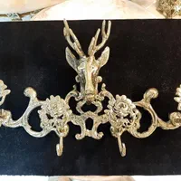 رخت آویز گل رز ۴ شاخ کله گوزن برنز سوگلی