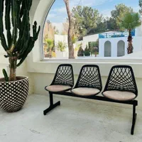 صندلی چسبیده بهم شاخه برگی.صندلی مطب.|صندلی و نیمکت|ماهدشت, |دیوار