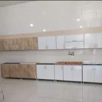 کابینت سجادبدنه فلزی ورق4میل درب چوبی مدل آرون شیک