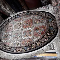فرش آشپزخانه بیضی ۱×۱/۵ طرح خشتی۱۰۰۰شانه اصل
