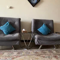 مبل تکنفره تخت خواب شو|مبلمان خانگی و میز عسلی|اصفهان, برازنده|دیوار