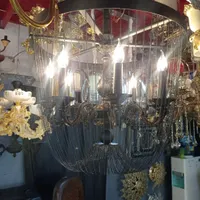 لوستر برنزی ۸ شاخه|لوستر و چراغ آویز|کرمان, |دیوار