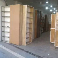 ست میز پیشخوان یا کانتر و کتابخانه سفید حنفی|کتابخانه، شلف، قفسه‌های دیواری|قم, نیروگاه|دیوار