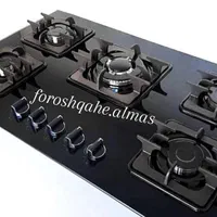اجاق گازرومیزی ۵شعله M6 توکار صفحه ای شیشه رومیزی