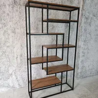 کتابخانه 3 شلف 3 طبقه2 ویترین2 چوب و فلز1|کتابخانه، شلف، قفسه‌های دیواری|اصفهان, رهنان|دیوار