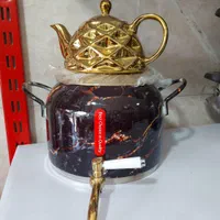 کتری قوری کف چدن دوجداره طرح سنگ سماور ۳کاره|قوری، کتری، قهوه‌ساز دستی|کرج, حصارک بالا|دیوار