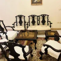 مبل 8نفره تموم چوب خالص خارجی تک با 3 تا میز|مبلمان خانگی و میز عسلی|تهران, تهرانپارس غربی|دیوار
