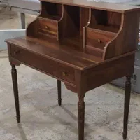 میز تحریر کتابخانه دار پایه چوبی راش کد 6678