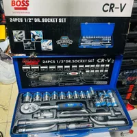 جعبه بکس 24 پارچه کروم وانادیوم BOSS|ابزارآلات|خرم‌آباد, |دیوار