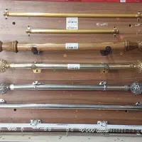 چوب پرده پانچ طلایی ، میل پرده استیل