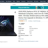 ASUS ROG Zephyrus M16 GU603HM i9 11900H|رایانه همراه|تهران, پونک|دیوار