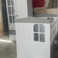 تخت کودک کلبه|تخت و سرویس خواب|چهاردانگه (تهران), |دیوار