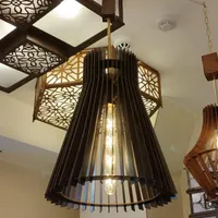 آویز تک شاخه ( لوستر چوبی ) کد a02|لوستر و چراغ آویز|تبریز, |دیوار