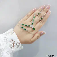 سرویس زنجیری یاقوت کبود نقره سازی رضازاده کد041|بدلیجات|تبریز, |دیوار