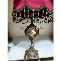 چراغ آباژور مدل ثمین چینی لامپابرنزی شمعدان سرامیک|چراغ خواب و آباژور|تهران, شوش|دیوار