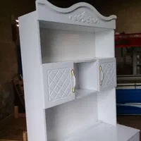 میز تحریر با کتابخانه ام دی اف وکیوم سفید|میز تحریر و کامپیوتر|تبریز, |دیوار