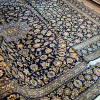 فرش دستباف ۶ متری ۱۲ متری سرمه ای کاشان دستبافت|فرش|تهران, مولوی|دیوار