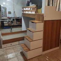 تخت خواب دوطبقه باطراحی بی‌نظیر|تخت و سرویس خواب|خمینی‌شهر, |دیوار